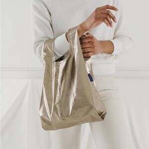 BAGGU Bronze Metallic Baby Tote Bag
